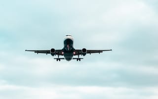 Картинка самолет, небо, полет, авиация, облака, транспорт, путешествие, воздушный