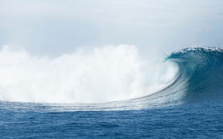 Картинка океан, волна, море, природа, пейзаж, вода, синий