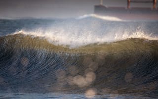 Картинка волны, океан, природа, вода, пейзаж, море, свет