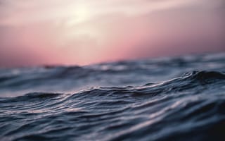 Картинка море, волны, закат, природа, вода, пейзаж, спокойствие