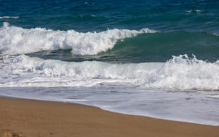 Картинка море, волны, пляж, песок, океан, природа, лето