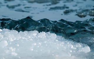 Картинка лед, вода, природа, зима, кристаллы, мороз, пейзаж