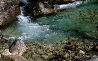 Картинка вода, река, камни, природа, пейзаж, поток, чистота