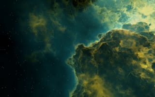 Картинка космос, облака, галактика, звезды, небо, астрономия, фантазия