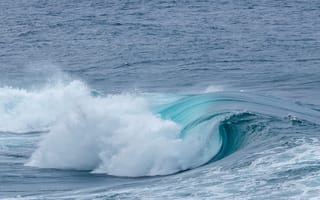 Картинка океан, волны, море, природа, вода, пейзаж, синий