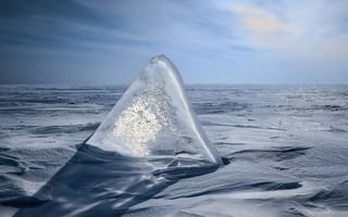 Картинка лед, зима, природа, пейзаж, свет, горы, мороз