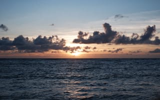 Картинка закат, море, облака, природа, пейзаж, водная гладь, небо