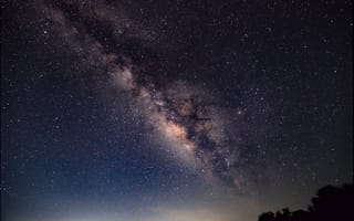 Картинка галактика, звезды, ночное небо, астрономия, космос, млечный путь, пейзаж