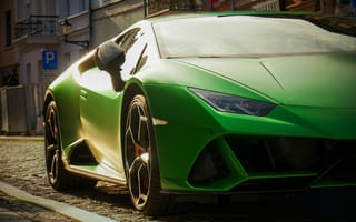 Картинка автомобиль, спорткар, зеленый, дизайн, улица, фото, модерн