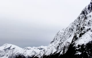 Картинка горы, гора, природа, зима, снег, белый