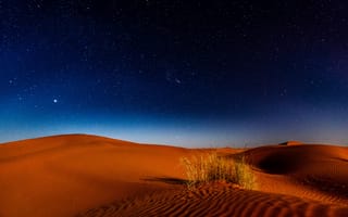 Картинка природа, пустыня, песок, песчаный, дюна, засушливый, холм, бархан, ночь, вечер, темнота