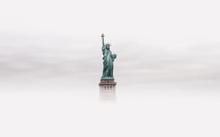 Картинка города, здания, дома, город, Статуя Свободы, Нью Йорк, США