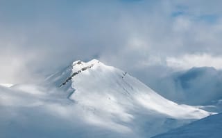 Картинка горы, гора, природа, пейзаж, снег, белый, зима