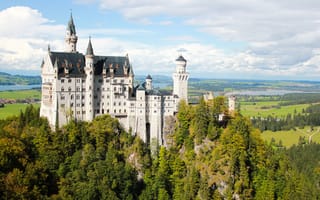 Картинка архитектура, Нойшвантайнский замок, Замок Нойшванштайн, замок, Бавария, Германия, исторический, история