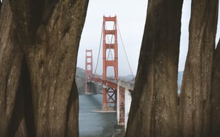Картинка мост, мосты, мост Золотые Ворота, Золотые Ворота, Сан Франциско, Калифорния, США