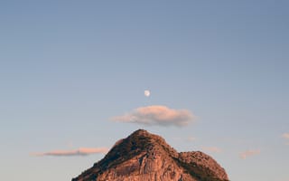 Картинка горы, гора, природа, вершина, луна