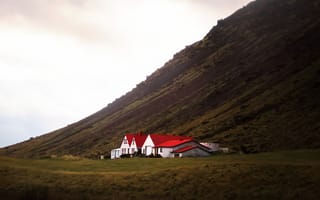 Картинка горы, гора, природа, Исландия, дом