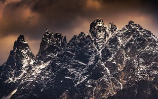 Картинка горы, гора, природа, Кавказ, скала, вечер, закат, заход