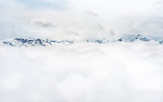 Картинка горы, гора, природа, облачно, облачный, облака, тучи, облако, небо, туман, дымка
