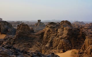 Картинка горы, гора, природа, Тассили-дю-Хоггар, Алжирская Сахара, Сахара, скала, пустыня, песок