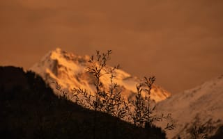 Картинка горы, гора, природа, Гималаи, вечер, закат, заход