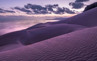 Картинка пустыня, холм, песок, океан, Восход солнца, облако, утро, остров сокотра, Йемен