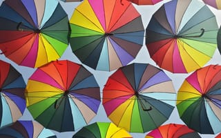 Картинка зонтик, яркий, цвет, красочный, небо