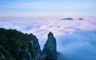 Картинка Майдо, Реюньон, горы, гора, природа, скала, облачно, облачный, облака, туча, облако, тучи, небо
