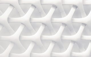 Картинка абстрактные, абстракция, 3д, 3d, рендеринг, дизайн, объем, белый, переплетение