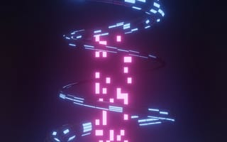 Картинка изогнутые, изгиб, текстурный, текстурные, текстура, текстуры, 3д, 3d, объем, свечение, неон