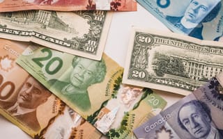 Картинка деньги, доллары, доллар, купюра, купюры, USD, Канадский доллар, Канадский, CAD, валюта