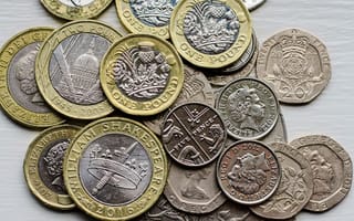 Картинка деньги, монета, монеты, фунт, фунт стерлингов, британский фунт, британский, GBP, валюта