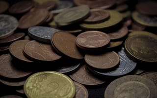 Картинка монета, деньги, экономика, финансы, евро, EUR, валюта
