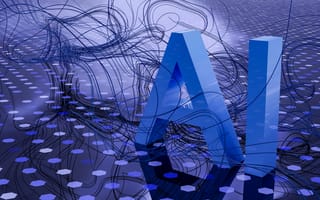 Картинка ии, ai, искусственный интеллект, лого, логотип, технологии, хай-тек, современные, новые, электронный, цифровой, цифровые технологии, 3д, 3d, рендеринг