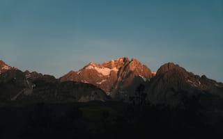 Картинка горы, гора, природа, скала, вечер
