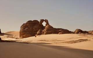 Картинка Сахара, Африка, скала, природа, пустыня, песок, песчаный