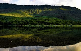 Картинка природа, гора, озеро, пруд, вода, отражение