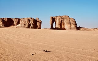 Картинка Сахара, Ахаггар, Алжир, природа, скала, пустыня, песок, песчаный