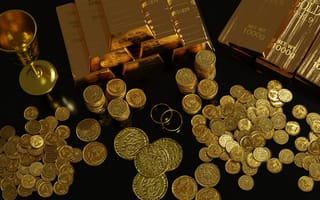 Картинка деньги, экономика, финансы, монета, золото, золотой, слиток, слиток золота