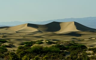 Картинка гора, Мескит Флэт Санд Дюнс, Долина Смерти, Калифорния, США, природа, пустыня, песок, песчаный
