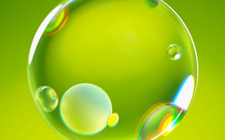 Картинка пузыри, пузырь, абстрактные, абстракция, шар, круглый, объем, 3д, 3d, фигура, зеленый