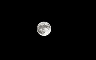 Картинка луна, ночь, темнота, природа, небо, amoled, амолед, черный