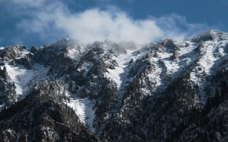 Картинка горы, гора, природа, скала, зима, снег