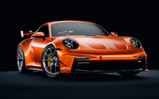 Картинка Porsche 911, GT3, Porsche, Порше 911, Порше, машины, машина, тачки, авто, автомобиль, транспорт, спорткар, спортивный, оранжевый