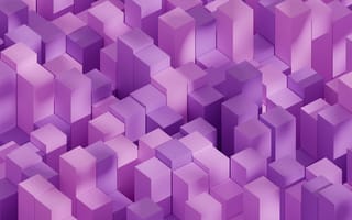 Картинка абстрактные, абстракция, геометрический, фигуры, фигура, куб, объем, 3д, 3d, фиолетовый, перспектива