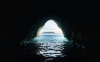Картинка океан, море, вода, природа, пещера