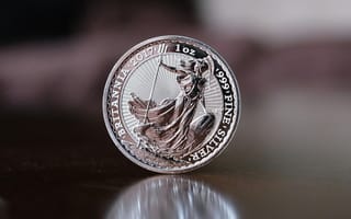 Картинка монета, деньги, экономика, финансы, Britannia, Silver Britannia, серебрянный, серебро