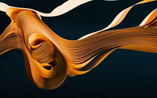 Картинка абстрактные, абстракция, 3д, 3d, рендеринг, дизайн, слой, оранжевый