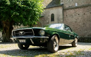 Картинка Ford Mustang, Ford, Mustang, Форд Мустанг, Форд, Мустанг, машина, ретро, классика, ретро автомобили, машины, тачки, авто, автомобиль, транспорт, старый, винтаж, зеленый