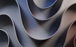 Картинка абстрактные, абстракция, рендеринг, дизайн, изогнутые, изгиб